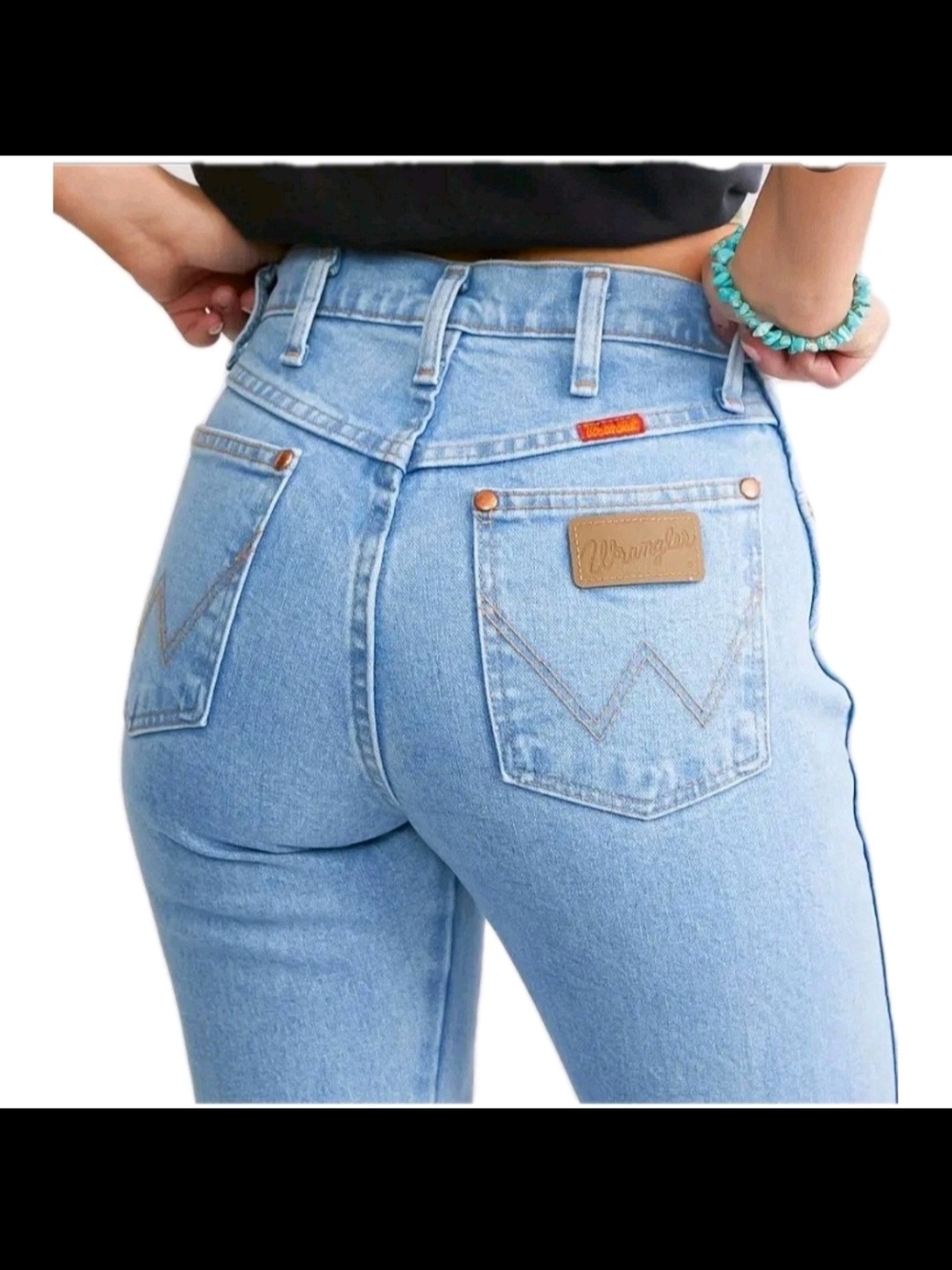 New Wrangler Cowboy Cut 14 MWZ High Rise 11x32 Jeans Women Size 10 Tapered Leg - Picture 3 of 16
